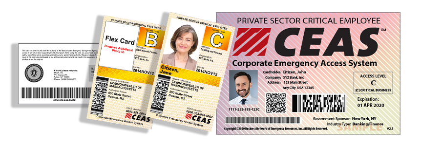 CEAS cards with JIT placard